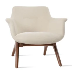 Bottega X Wood Lounge Chair -Chair Funiture Shop BottegaX OffWhite B
