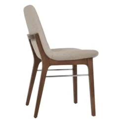 Eiffel Wood Dining Chair -Chair Funiture Shop Eiffel BeigeBoucleFabric AmericanWalnut 2