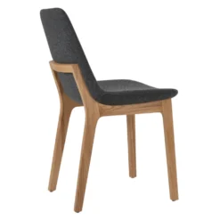 Eiffel Wood Dining Chair -Chair Funiture Shop Eiffel DarkGreyWool NaturalAsh Sandblasted