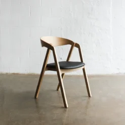 Guru Dining Chair - Upholstered Seat -Chair Funiture Shop Guru Natural A