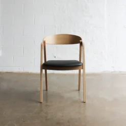 Guru Dining Chair - Upholstered Seat -Chair Funiture Shop Guru Natural B