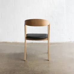 Guru Dining Chair - Upholstered Seat -Chair Funiture Shop Guru Natural D