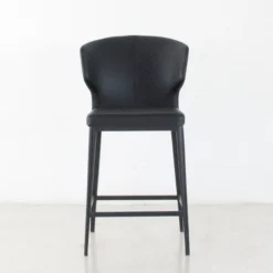 Thurston Leatherette Stool With Metal Base -Chair Funiture Shop Screenshot 263