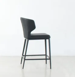 Thurston Leatherette Stool With Metal Base -Chair Funiture Shop Screenshot 265
