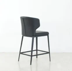 Thurston Leatherette Stool With Metal Base -Chair Funiture Shop Screenshot 266