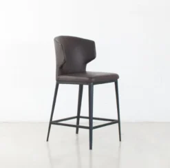 Thurston Leatherette Stool With Metal Base -Chair Funiture Shop Screenshot 267