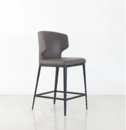Thurston Leatherette Stool With Metal Base -Chair Funiture Shop Screenshot 268