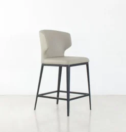 Thurston Leatherette Stool With Metal Base -Chair Funiture Shop Screenshot 271