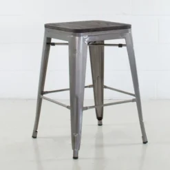 Rochelle Grande Stool With Wood Seat -Chair Funiture Shop Screenshot 328