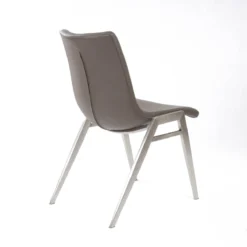 Apollo Dining Chair -Chair Funiture Shop apollo grey stainless steel back angled