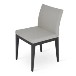 Aria Wood Dining Chair -Chair Funiture Shop aria light grey wenge angled
