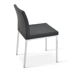 Aria Metal Dining Chair -Chair Funiture Shop aria metal dining chair black chrome base