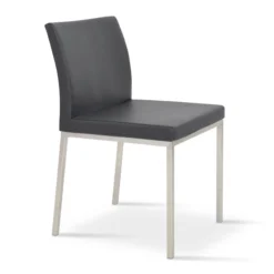 Aria Metal Dining Chair -Chair Funiture Shop aria metal dining chair black stainless steel base