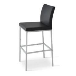 Chair Funiture Shop -Chair Funiture Shop aria metal stool black chrome angled