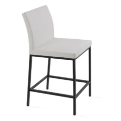 Aria Metal Stool -Chair Funiture Shop aria metal stool white black angled
