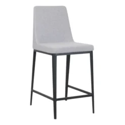 Avenue Stool -Chair Funiture Shop avenue stool light grey fabric angled
