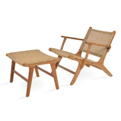 Calava Teak Lounge Armchair - Indoor / Outdoor Chair -Chair Funiture Shop calava lounge armchair with ottoman