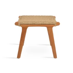 Calava Teak Ottoman - Indoor / Outdoor Ottoman -Chair Funiture Shop calava teak ottoman side