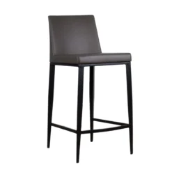 Celine Stool With Black Base -Chair Funiture Shop celine stool charcoal black base