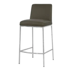 Celine Counter Stool With Chrome Base 10 Celine Counter Stool With Chrome Base -Chair Funiture Shop celine stool with chrome base grey angled