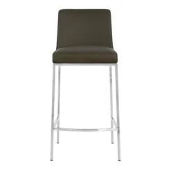 Celine Counter Stool With Chrome Base 13 Celine Counter Stool With Chrome Base -Chair Funiture Shop celine stool with chrome base grey front