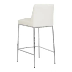 Celine Counter Stool With Chrome Base 11 Celine Counter Stool With Chrome Base -Chair Funiture Shop celine stool with chrome base white back