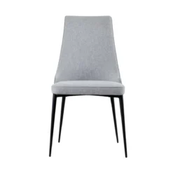 Chelsey Fabric Dining Chair -Chair Funiture Shop chelsey dining chair light grey front white