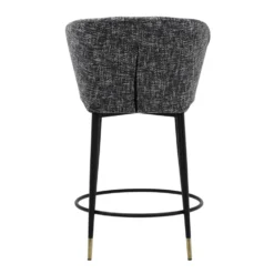 Constance Counter Stool -Chair Funiture Shop constance counter stool black white fabric back