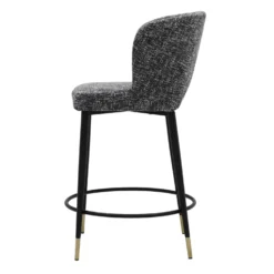 Constance Counter Stool -Chair Funiture Shop constance counter stool black white fabric side