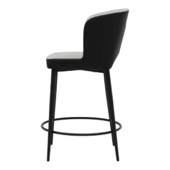 Constance Counter Stool -Chair Funiture Shop constance counter stool taupe faux shagreen side