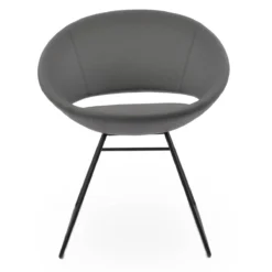 Crescent Wire Dining Chair -Chair Funiture Shop crescent wire dining chair grey black