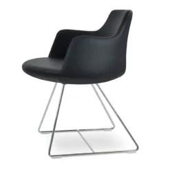 Dervish Wire Dining Chair 22 Dervish Wire Dining Chair -Chair Funiture Shop dervish wire dining chair black leatherette chrome base