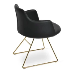 Dervish Wire Dining Chair 20 Dervish Wire Dining Chair -Chair Funiture Shop dervish wire dining chair black leatherette gold base