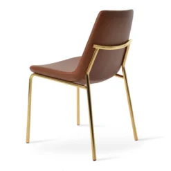 Eiffel Harris Dining Chair -Chair Funiture Shop eiffel harris dining chair caramel ppm gold base back