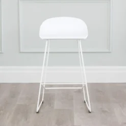 Escape Sled Counter Stool -Chair Funiture Shop escape stool front white