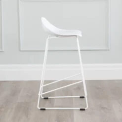 Escape Sled Counter Stool -Chair Funiture Shop escape stool side white
