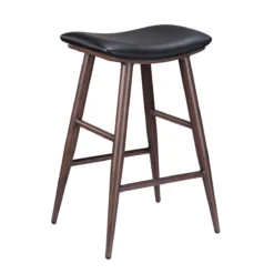 Finn Counter Stool -Chair Funiture Shop finn stool black walnut angled