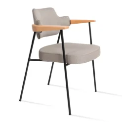 Palu Arm Chair -Chair Funiture Shop flynn dining chair beige fabric side