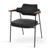 Palu Arm Chair -Chair Funiture Shop flynn dining chair black angled