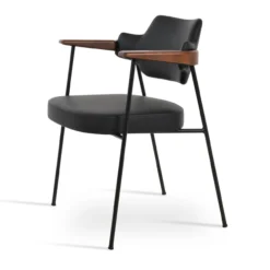 Palu Arm Chair -Chair Funiture Shop flynn dining chair black side