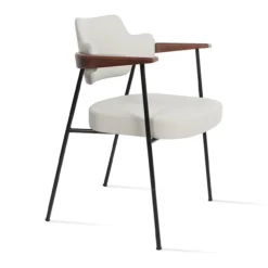 Palu Arm Chair -Chair Funiture Shop flynn dining chair light grey side