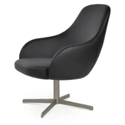 Gazel 4 Star Lounge Chair -Chair Funiture Shop gazel 4 star lounge chair black nickel angled
