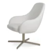 Gazel 4 Star Lounge Chair -Chair Funiture Shop gazel 4 star lounge chair white nickel angled