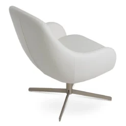 Gazel 4 Star Lounge Chair -Chair Funiture Shop gazel 4 star lounge chair white nickel back