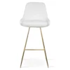 Gazel Wire Stool 1 Gazel Wire Stool -Chair Funiture Shop gazel wire stool white leatherette gold front