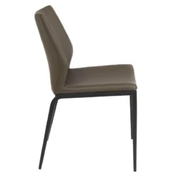 Kika Dining Chair -Chair Funiture Shop kika dining chair grey leatherette side
