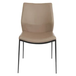 Kika Dining Chair -Chair Funiture Shop kika dining chair taupe leatherette