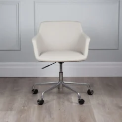 Leanna Office Chair -Chair Funiture Shop leanna office arm chair bone front
