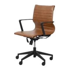Low Back Office Chair -Chair Funiture Shop low back office chair tan nylon angled