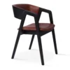 Myndos Dining Chair -Chair Funiture Shop myndos dining arm chair in cinnamon angled